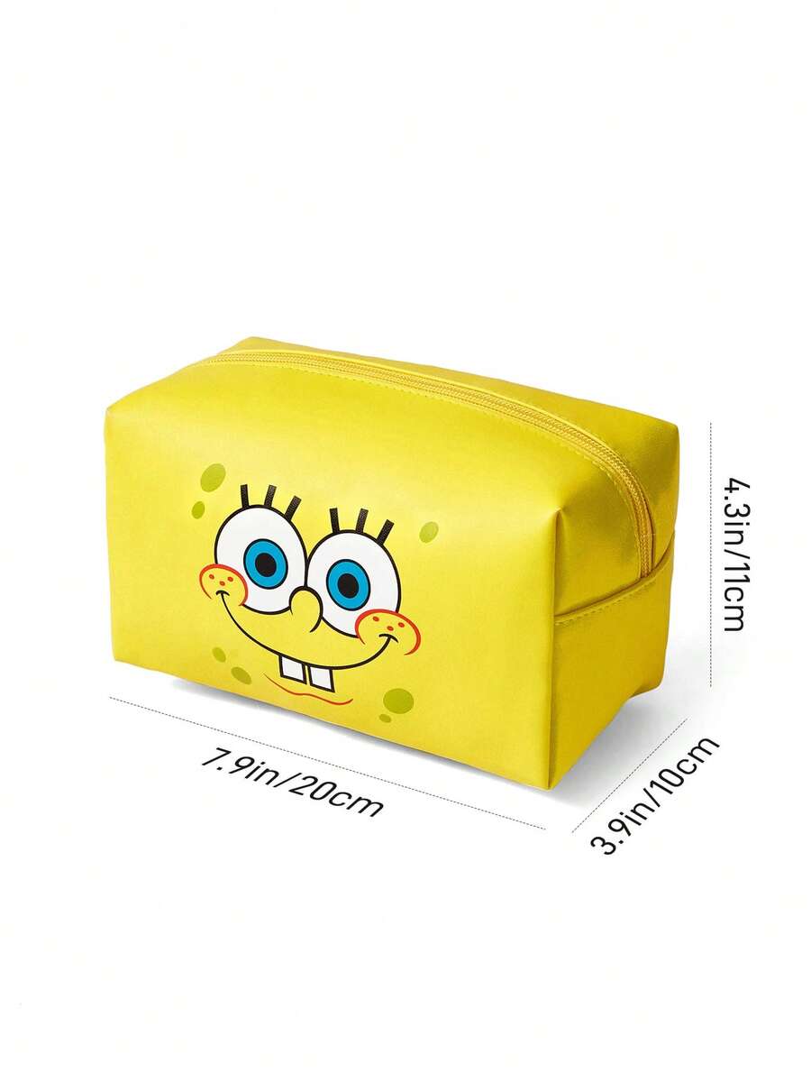 SpongeBob SquarePants  lagana PVC torbica za šminku sa printom crtanog lika i šljokicama