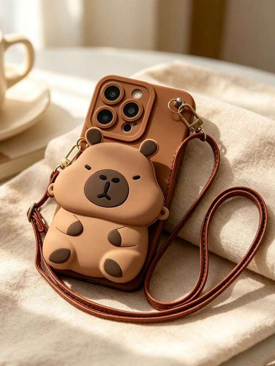 Futrola za telefon sa držačem za kartice sa motivom kapibare