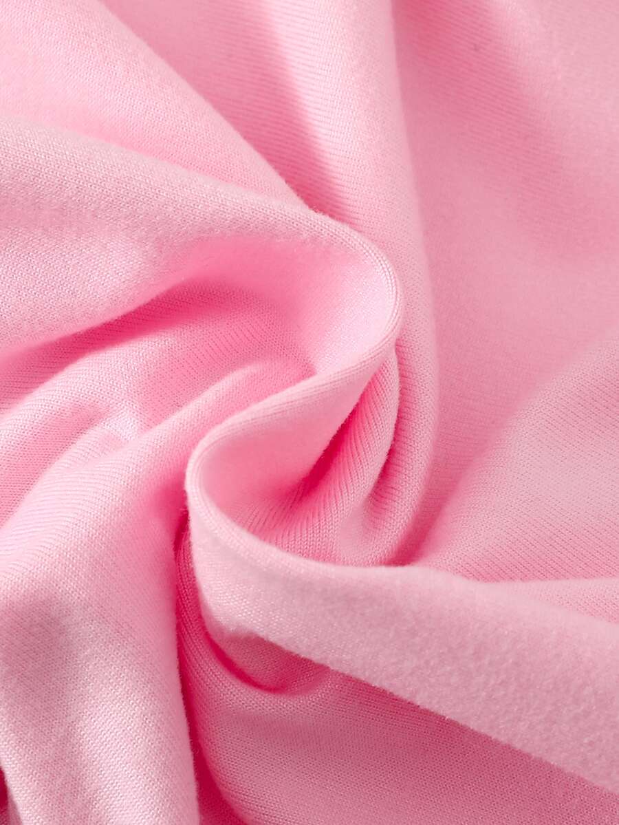 3 komada dečijih kombinezona za devojčice, slatki i nežni, roze i krem, rebrasti sa printom višnje