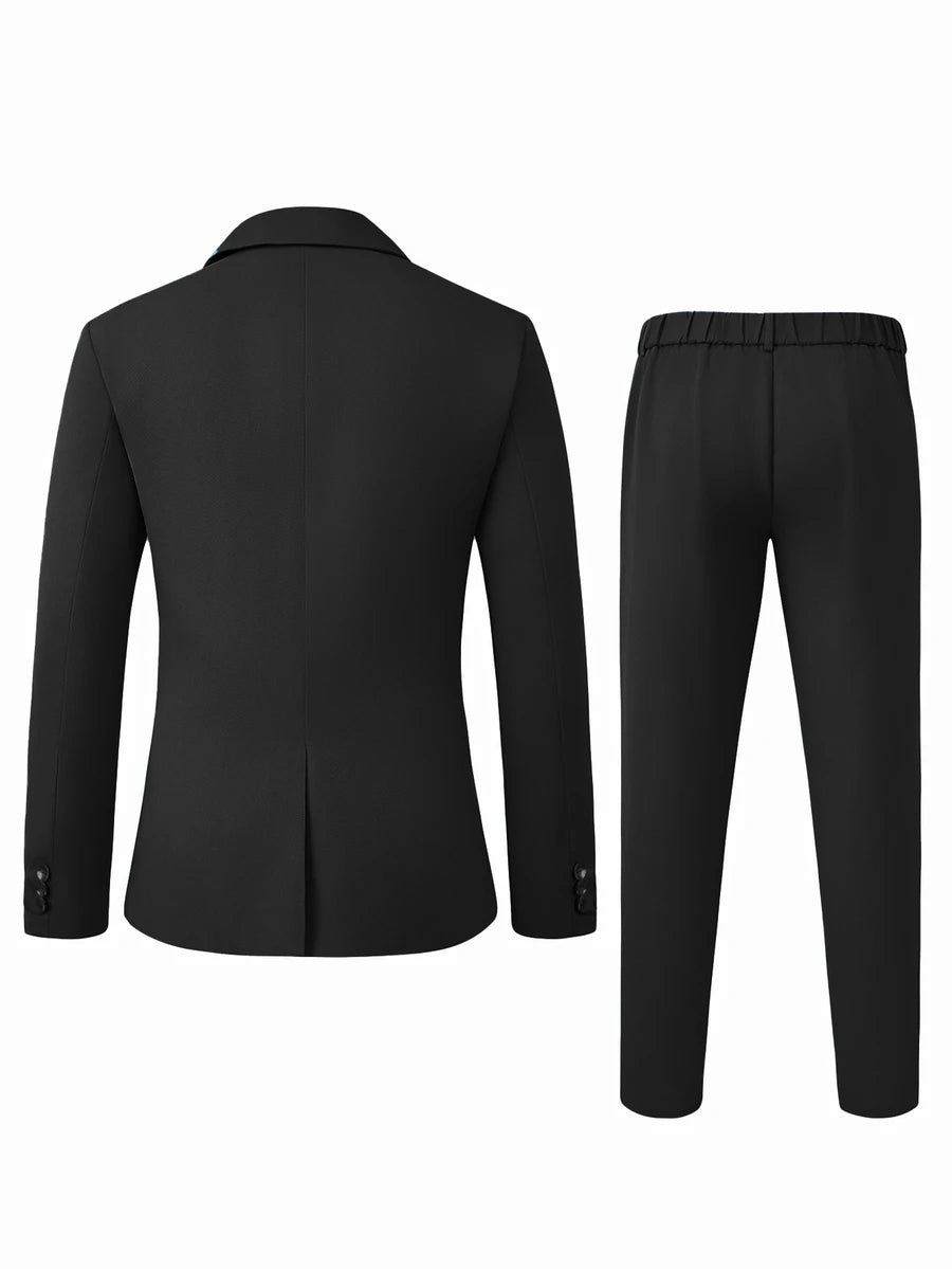 Muški poslovni set sa užim krojem, sako sa špicastim reverima i pantalone