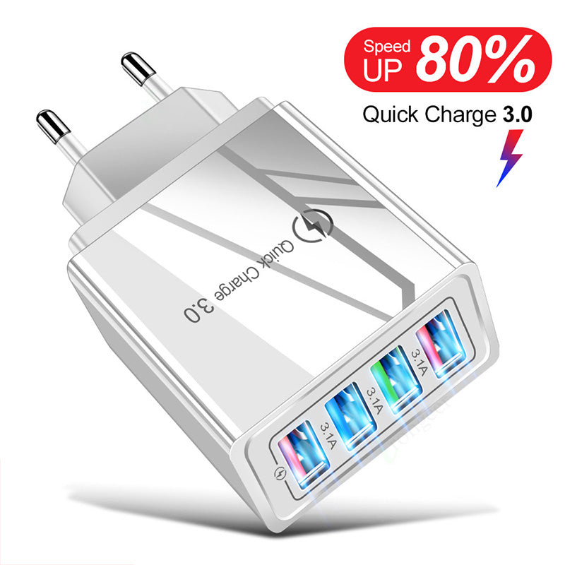 USB Quick Charge 3.0 – 4-portni adapter za telefon i tablet