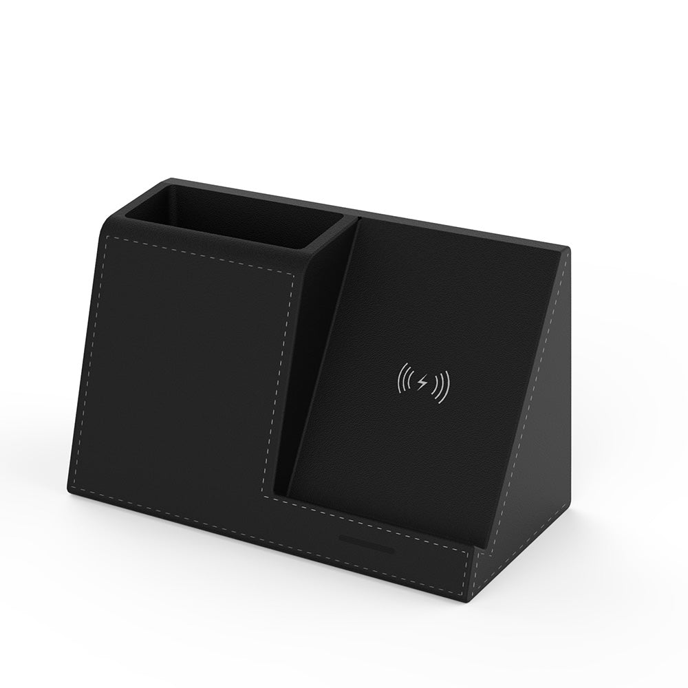 Kožni držač za olovke sa bežičnim punjačem za mobilni