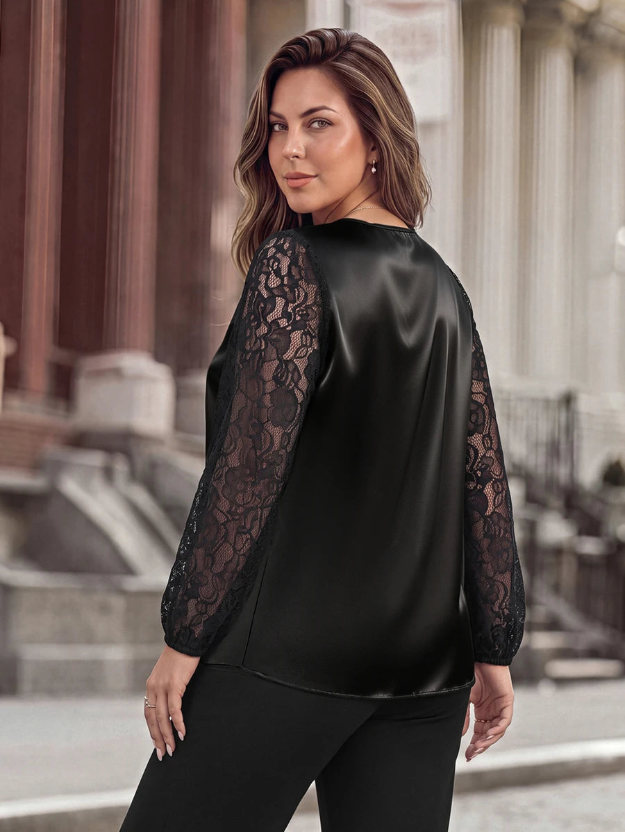 Ženska bluza plus size, elegantna, sa ombre leopard printom, puni dezen