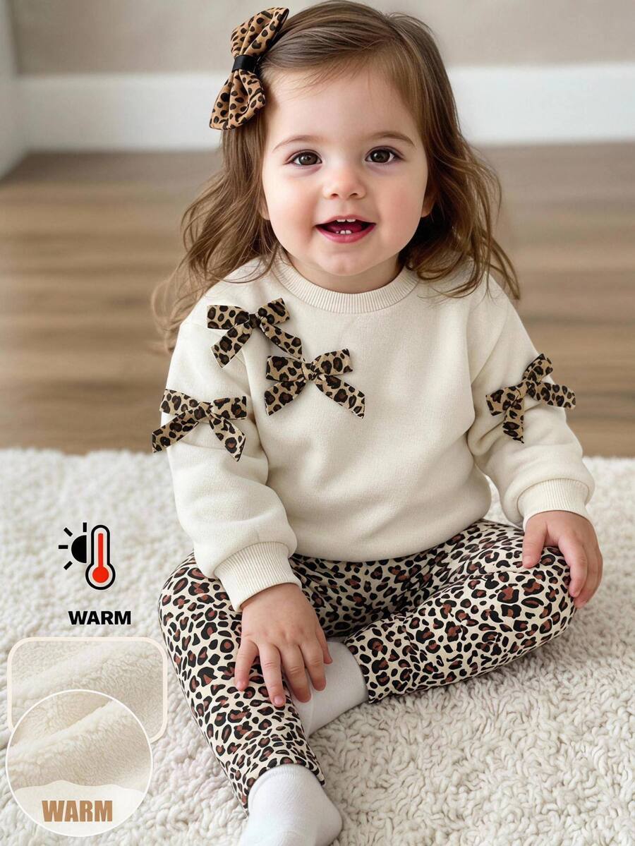 Set od 3 komada za devojčice, udobna jesenja/zimska moda, svež i sladak stil princeze