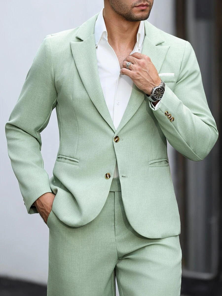 Muški formalni komolet od dva dela sa sako i pantalonama u jednoj boji, slim fit