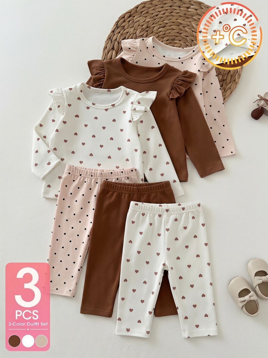 3 kom/set dečijih majica za devojčice, roze i bela prugasta, jesenja, slatka
