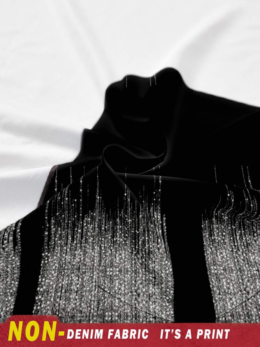 Elegantna kaftan haljina  šarena pletena, sa izrezom na kragni
