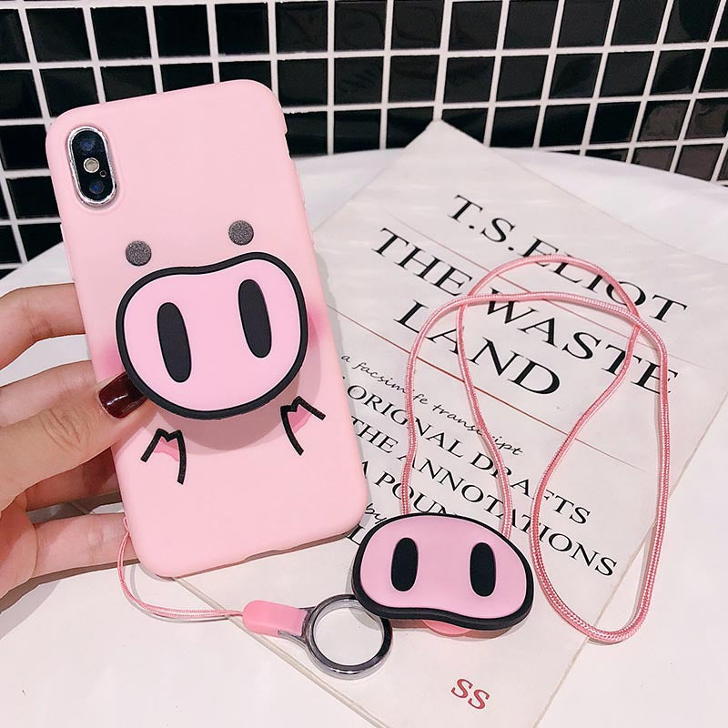 Funny Cartoon Pig maska za telefon