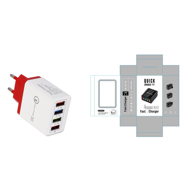 USB Quick Charge 3.0 – 4-portni adapter za telefon i tablet