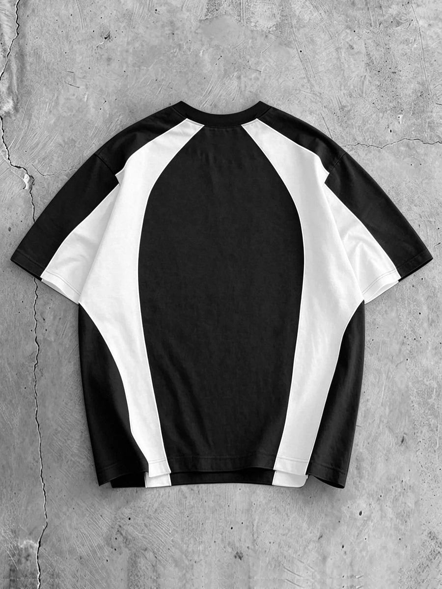 EMRG Muški crno-beli streetwear sportski dres sa New York City printom