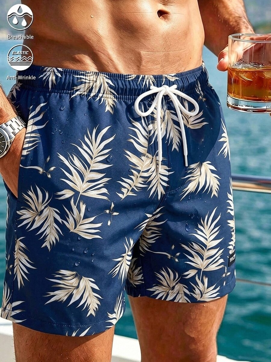 Muški šorts za plažu  i odmor sa perticom u struku, džepovima i gradijent bojama