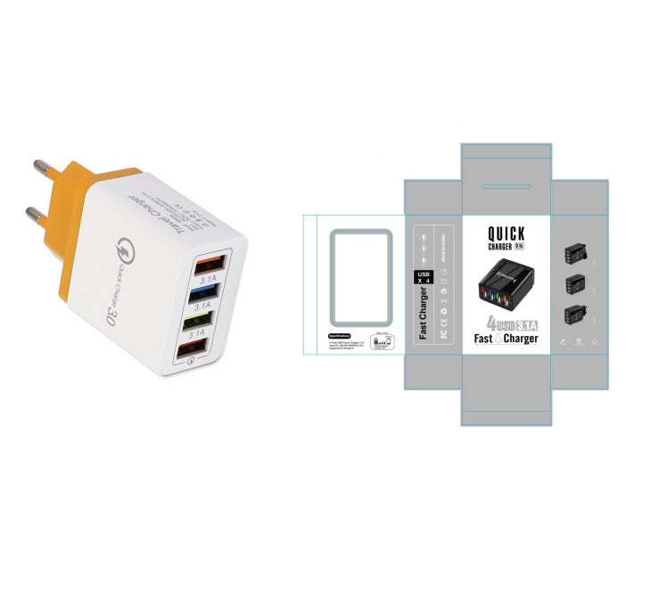 USB Quick Charge 3.0 – 4-portni adapter za telefon i tablet