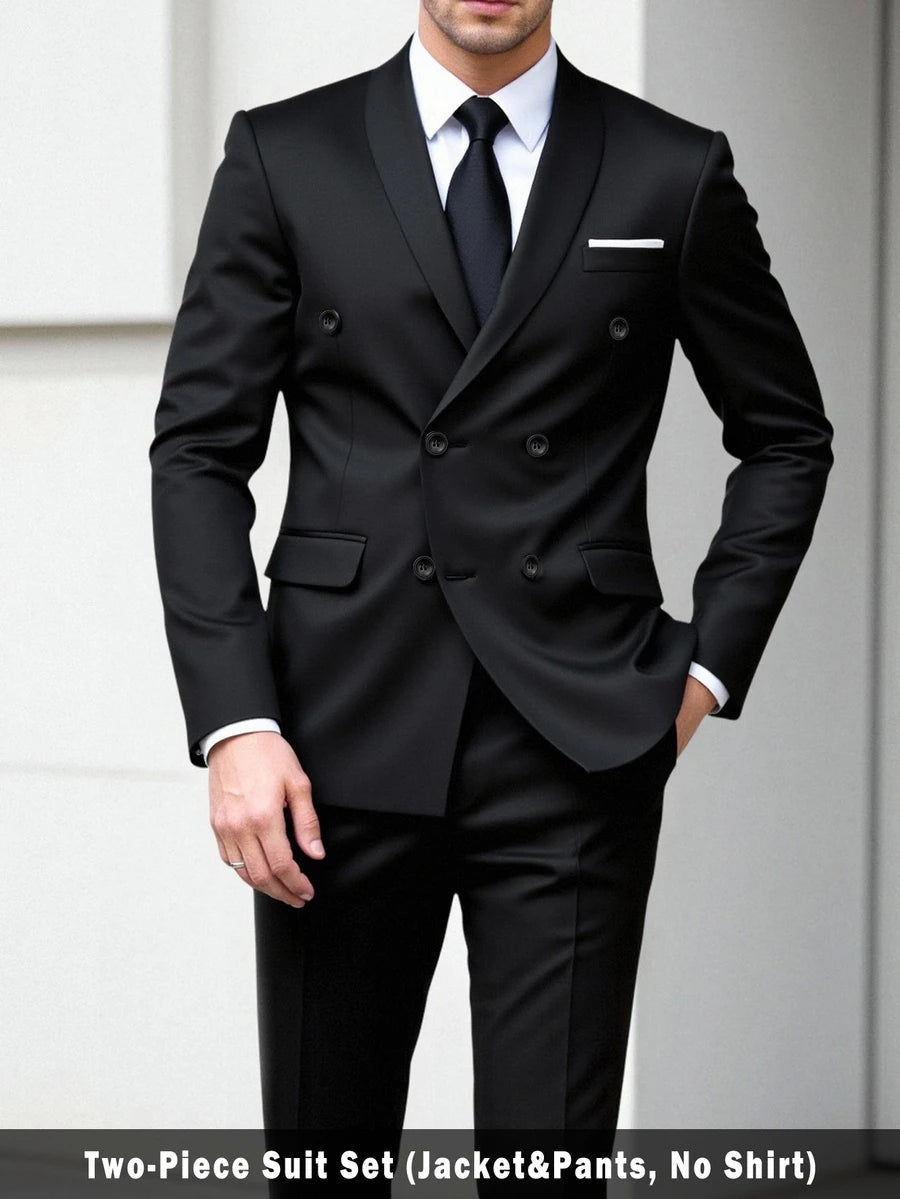 Muški set od sakoa i pantalona, slim fit, klasičan luksuzni stil, formalni, Old Money