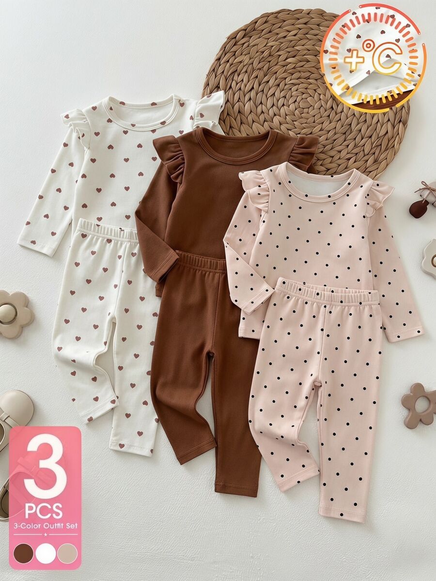 3 kom/set dečijih majica za devojčice, roze i bela prugasta, jesenja, slatka
