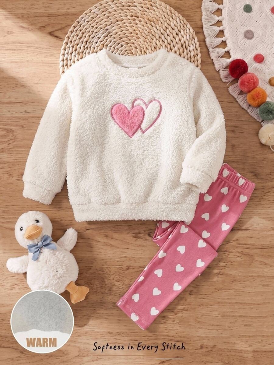Set od 3 komada za devojčice, udobna jesenja/zimska moda, svež i sladak stil princeze