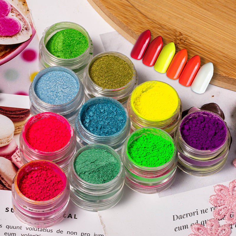 6 boja Pearl Puder za nokte