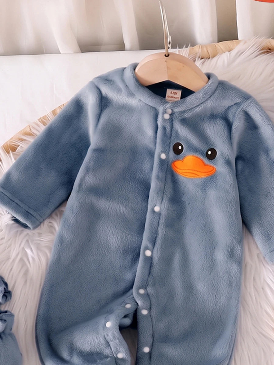 1-delni set bebi pidžama sa okruglim izrezom, dugim rukavima i dugim pantalonama