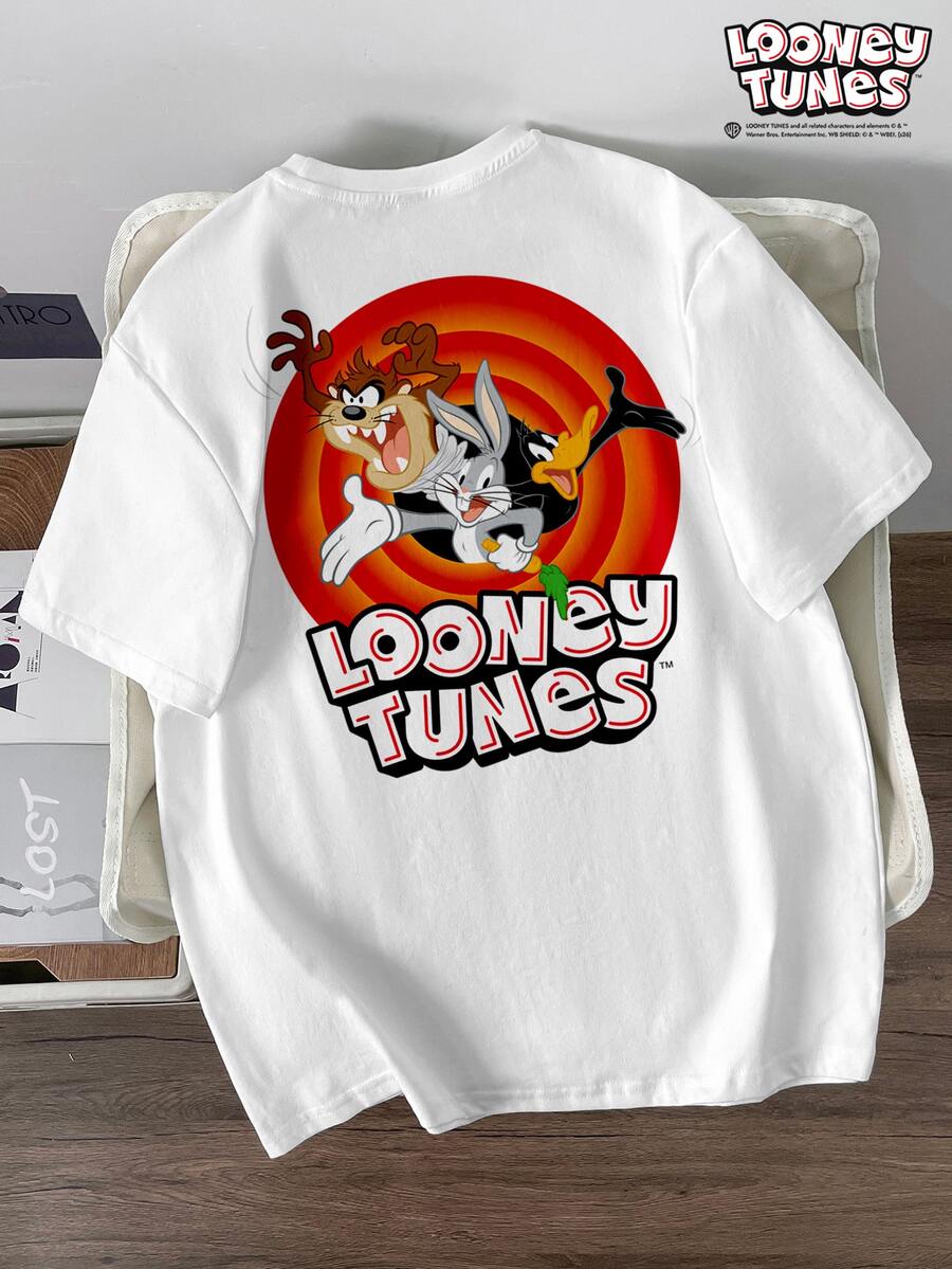 LOONEY TUNES Muška ležerna majica kratkih rukava za svaki dan sa crtanim printom