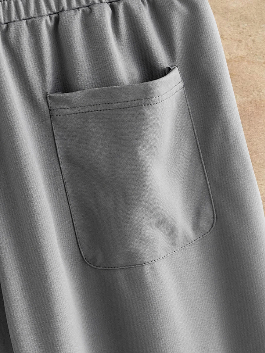 RebelGame 2 kom/set muška majica kratkih rukava i ležerne pantalone sa perticom u struku