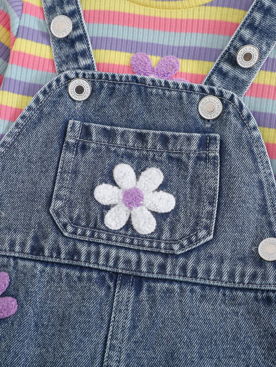 2 kom/set dečiji kombinezon za devojčice, jednobojan top dugih rukava i kratke pantalone sa preklopom