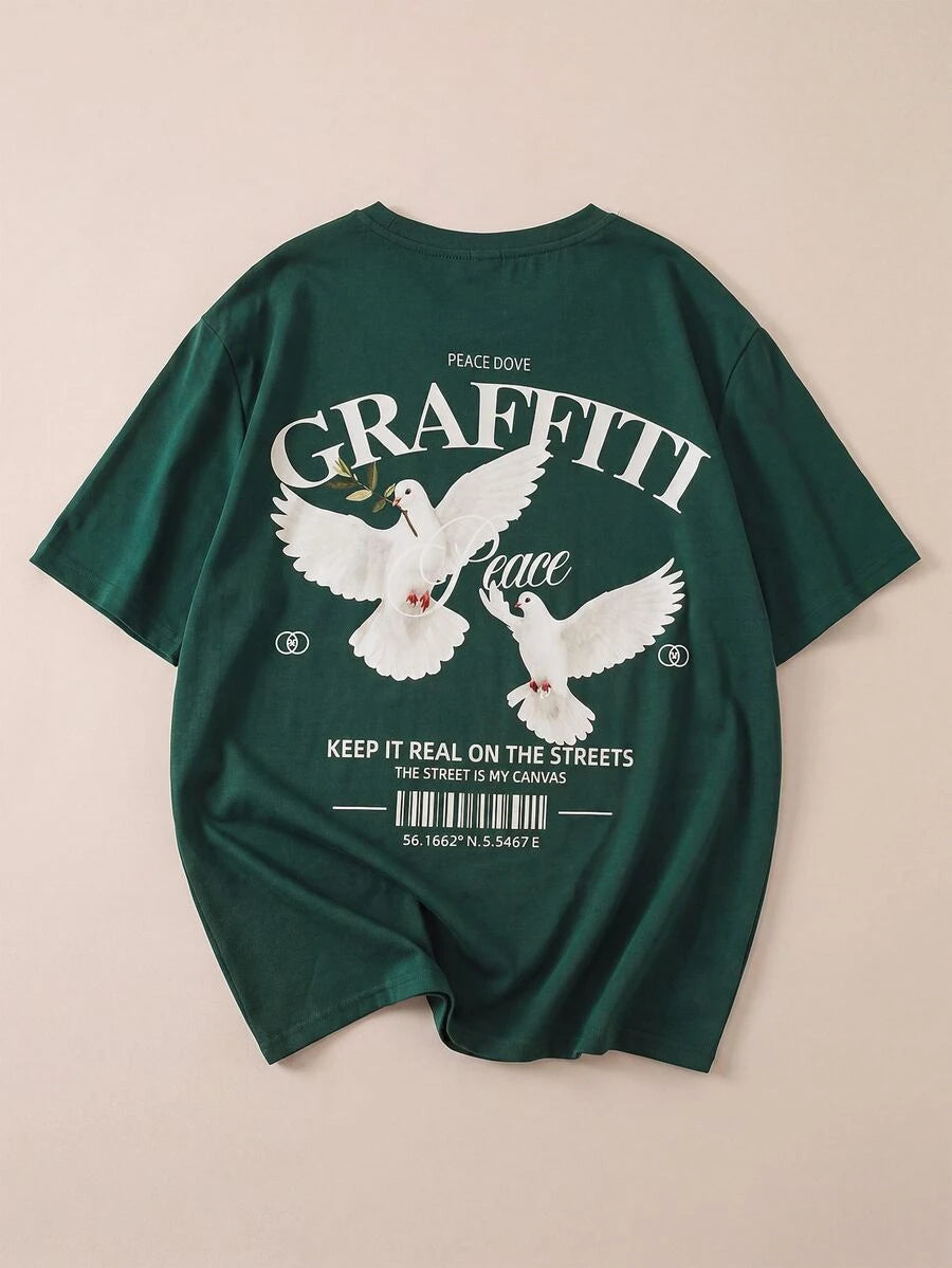 Muška majica kratkih rukava sa grafičkim printom slova Brooklyn & New York