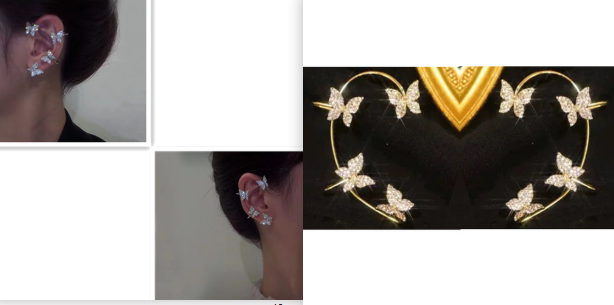 Elegantne minđuše sa leptir dizajnom
