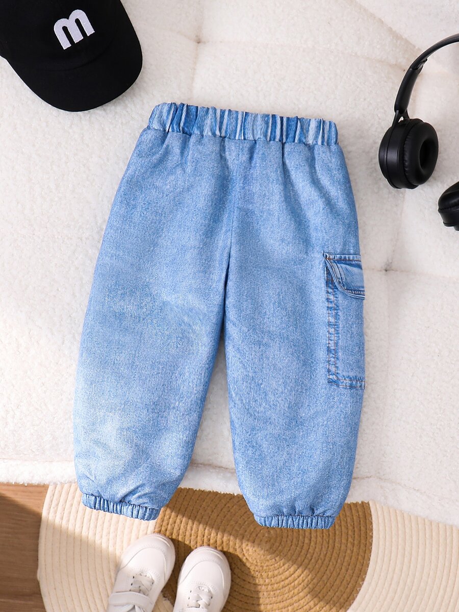 3 komada ležernih mekih sportskih pantalona sa kargo džepovima za bebe dečake