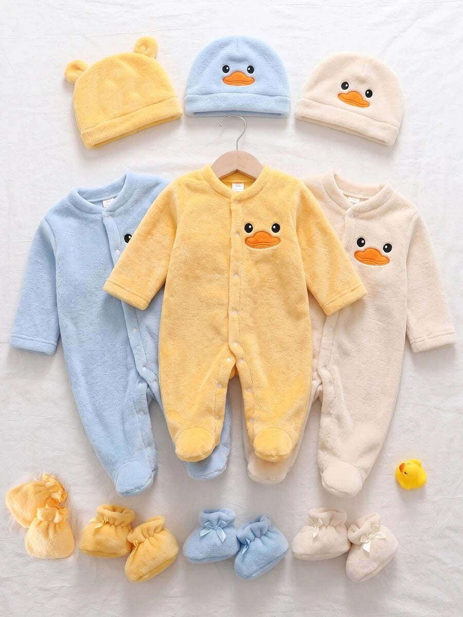 1-delni set bebi pidžama sa okruglim izrezom, dugim rukavima i dugim pantalonama