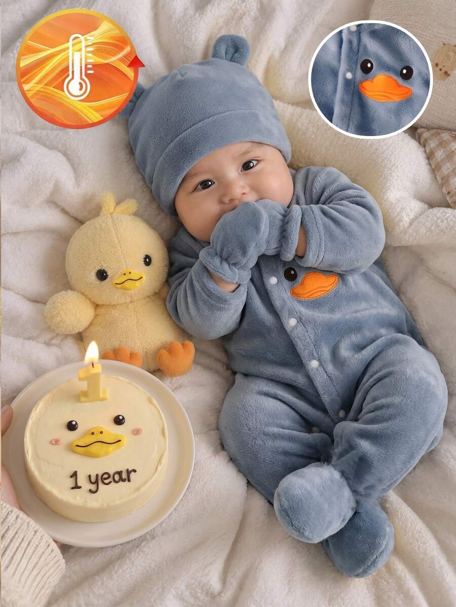 1-delni set bebi pidžama sa okruglim izrezom, dugim rukavima i dugim pantalonama