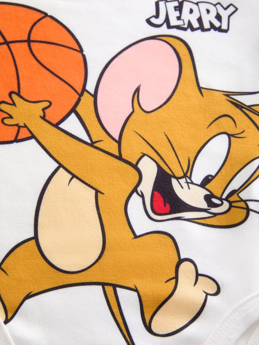 TOM & JERRY 2 komada ležerni bodi za bebe sa slatkim crtanim slovima i grafikom, dugih rukava
