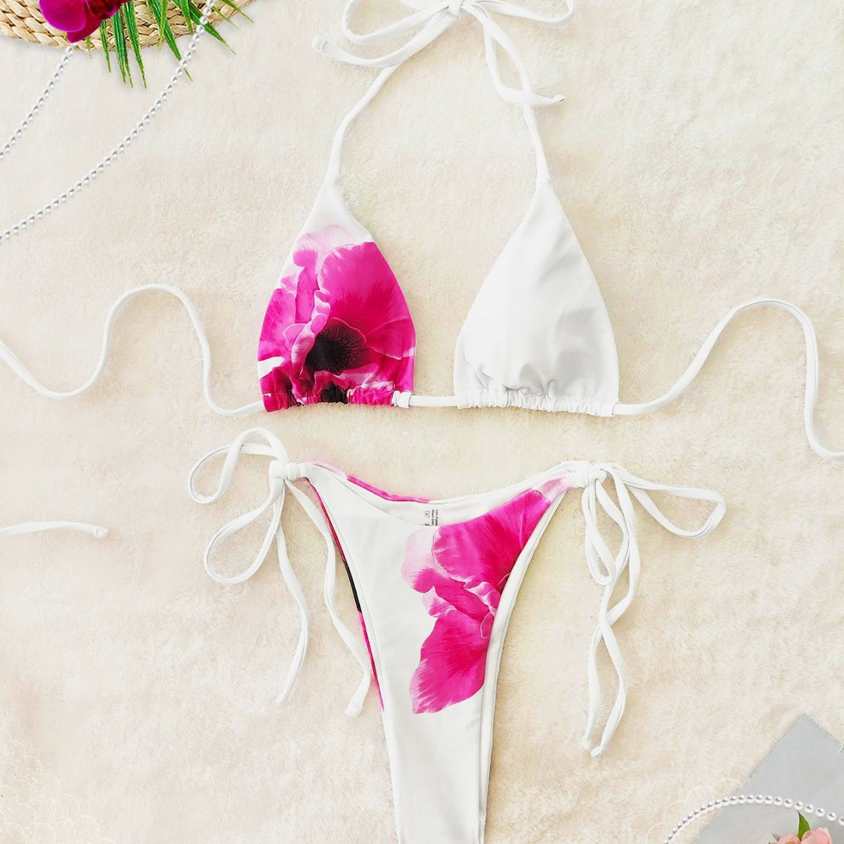 Ženski bikini kupaći kostim sa printom i bandage suknjom