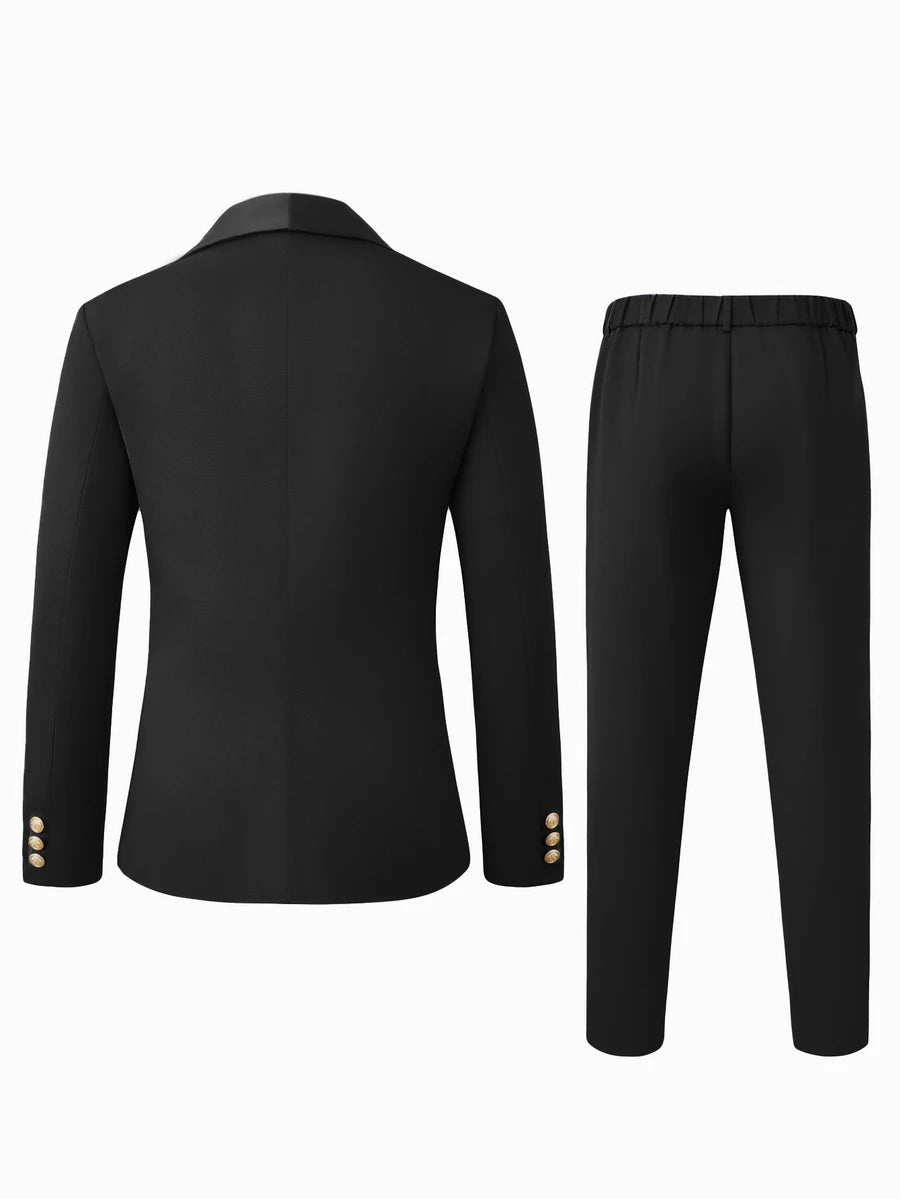 Muški poslovni set sa užim krojem, sako sa špicastim reverima i pantalone