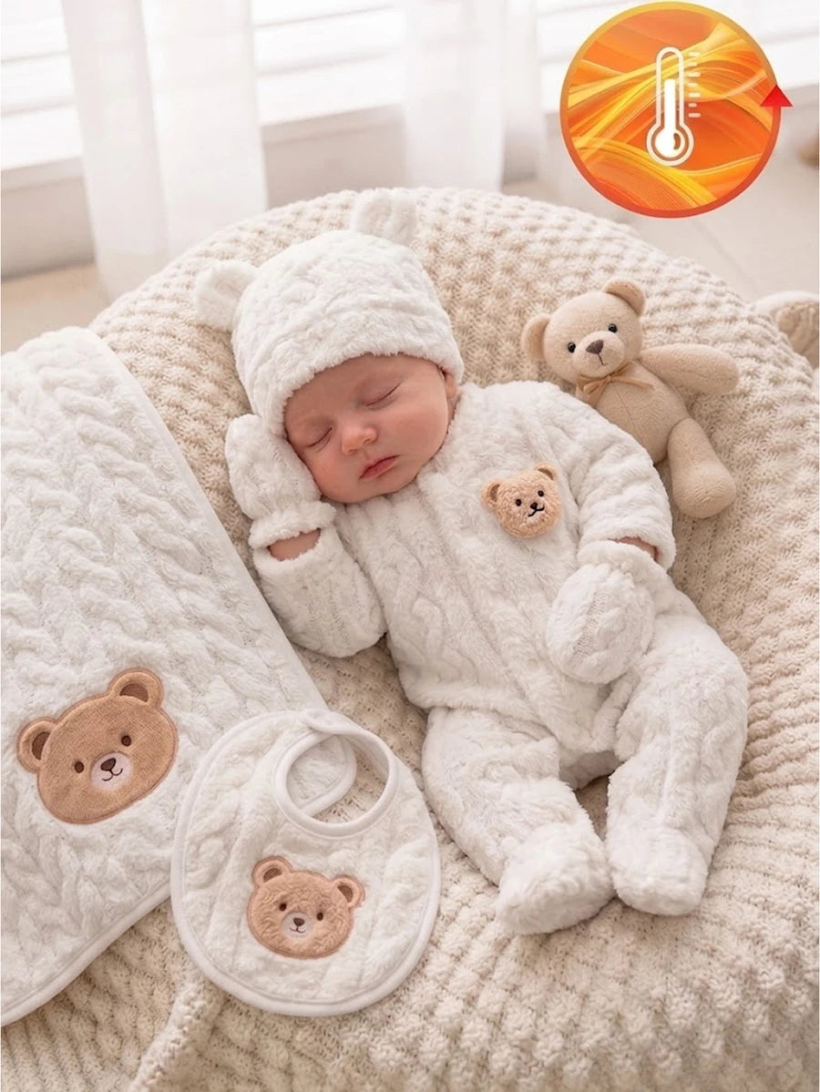 1-delni set bebi pidžama sa okruglim izrezom, dugim rukavima i dugim pantalonama