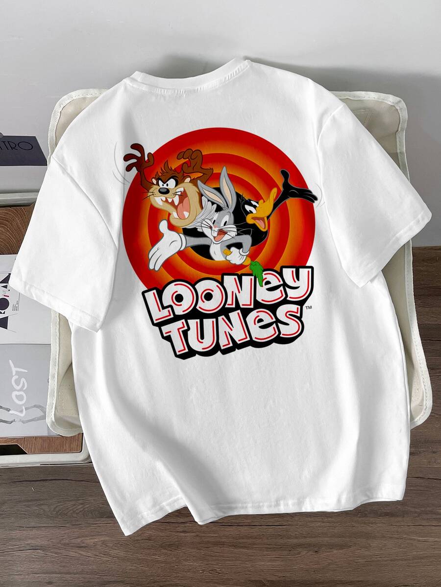 LOONEY TUNES Muška ležerna majica kratkih rukava za svaki dan sa crtanim printom