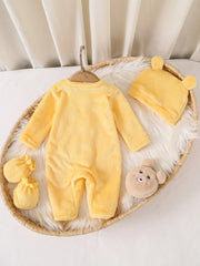 1-delni set bebi pidžama sa okruglim izrezom, dugim rukavima i dugim pantalonama