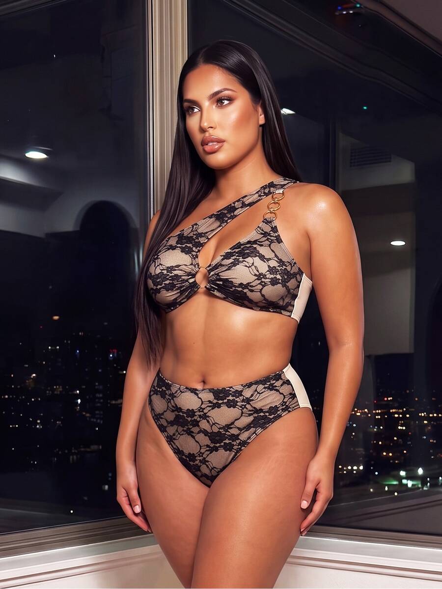 Ženski kupaći bikini set 2 komada plus size