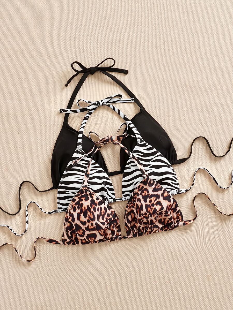 Ženski bikini set od 3 dela plus size,višebojni