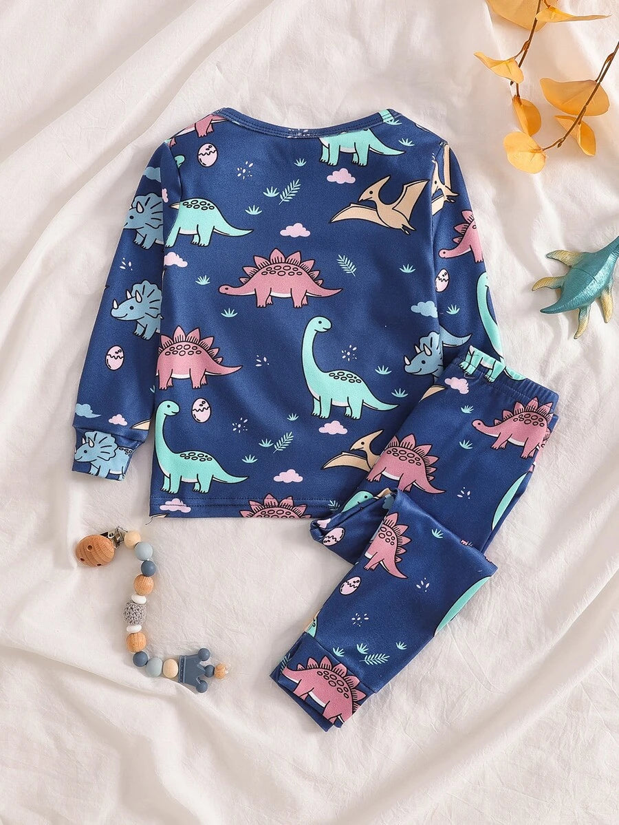 2 kom/set dečiji slatki set sa crtanim printom dinosaura