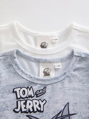 TOM & JERRY 2 komada ležerni bodi za bebe sa slatkim crtanim slovima i grafikom, dugih rukava