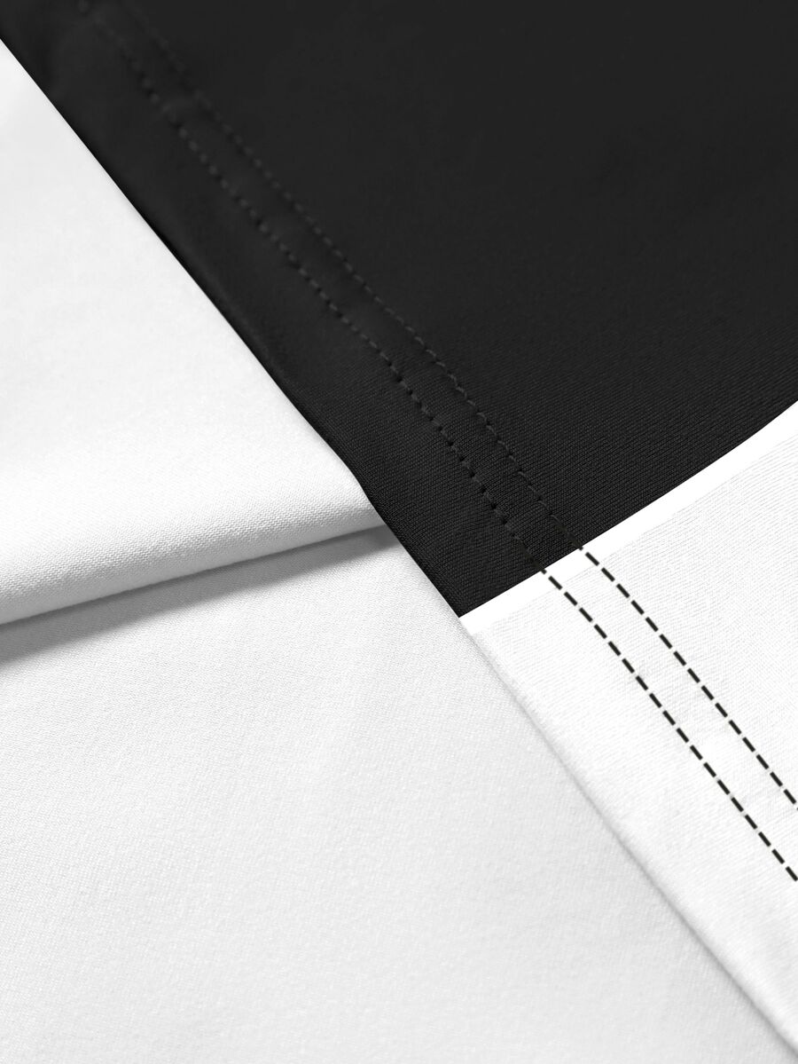 EMRG Muški crno-beli streetwear sportski dres sa New York City printom