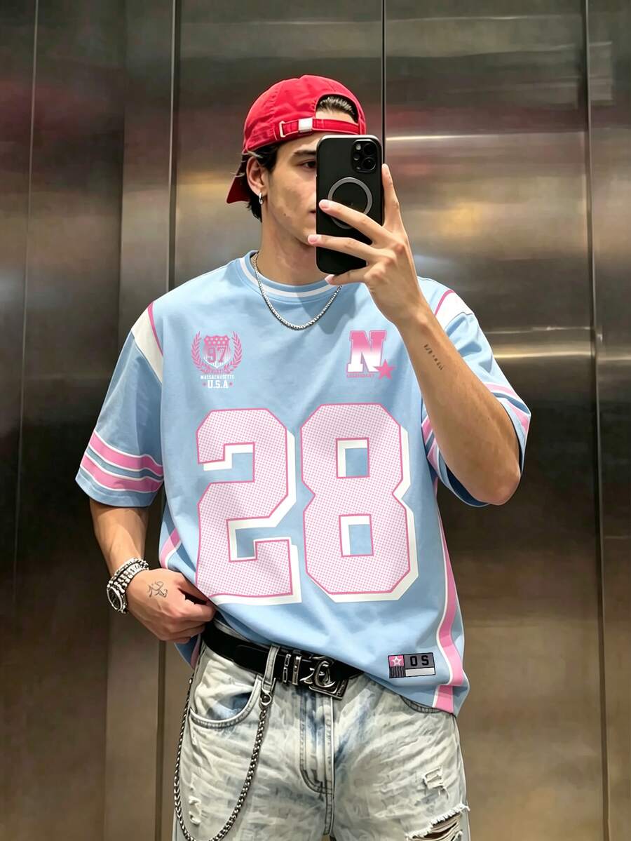 Muška majica American Street Flame Jersey sa digitalnim elementima