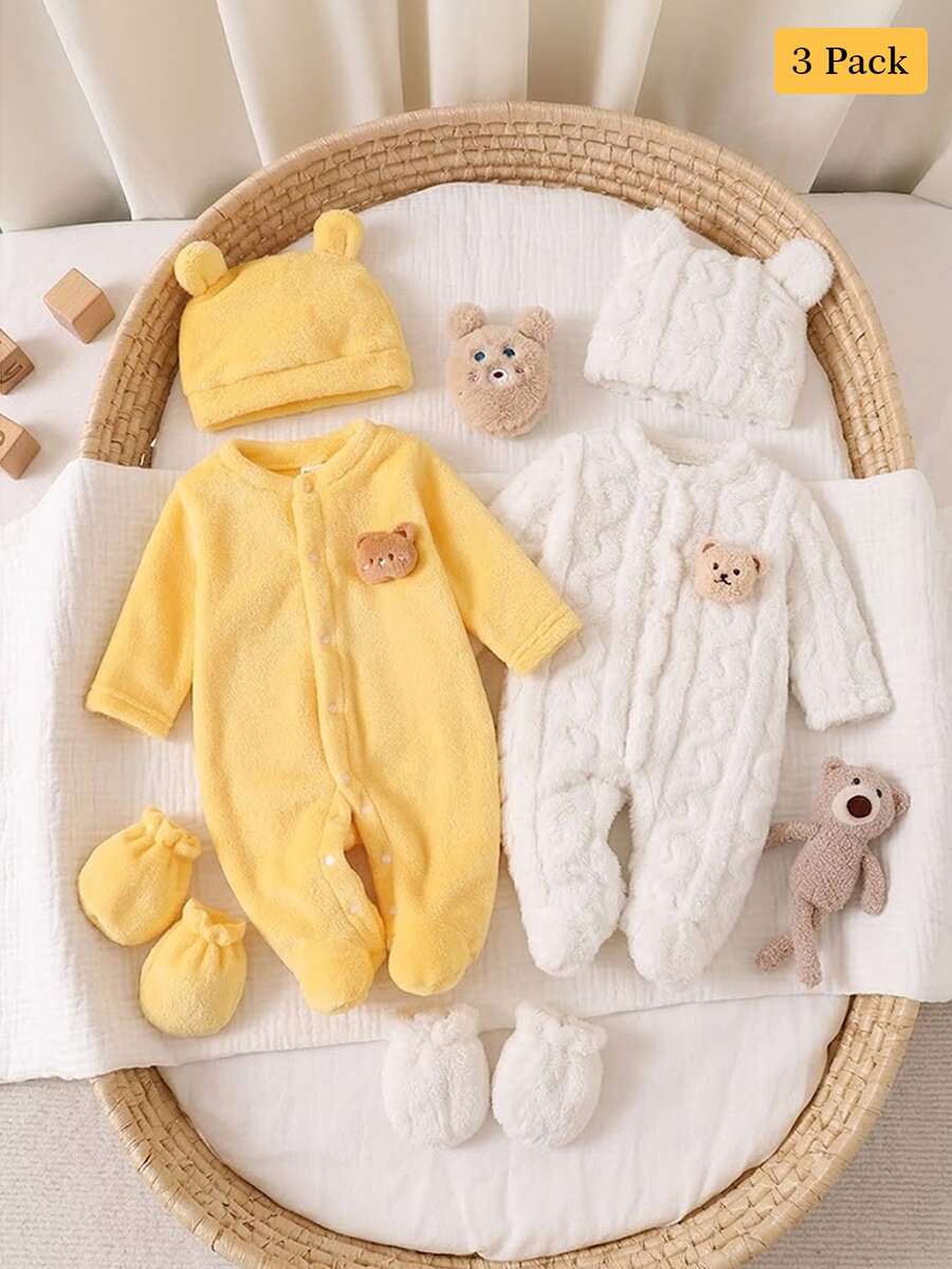 1-delni set bebi pidžama sa okruglim izrezom, dugim rukavima i dugim pantalonama