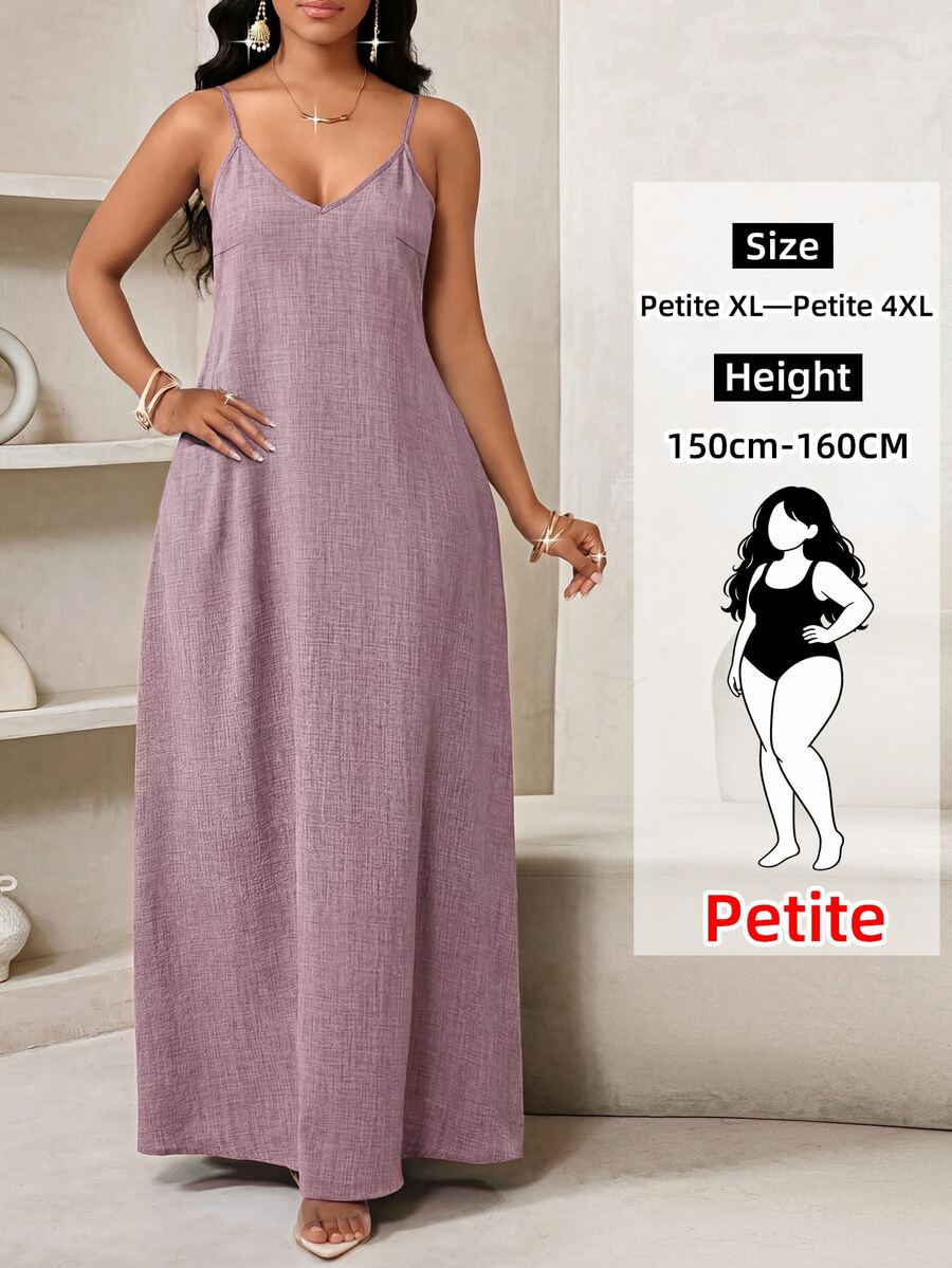 Lady Haljina sa tankim kaiš-bretelama i printom sa šljokicama, plus size