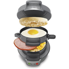 Višenamenski kućni aparat za doručak koji kombinuje funkcije hamburger/sandwich maker-a, aparata za vafle i kuvanja jaja