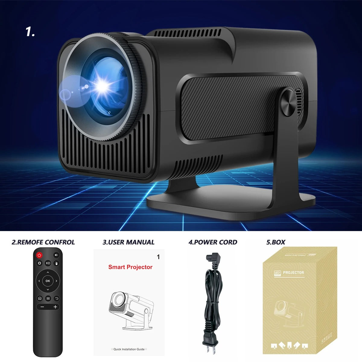 Projektor 4K WiFi Smart 5G