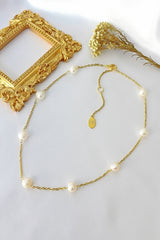 24K Elegantna i minimalistička biserna čoker ogrlica