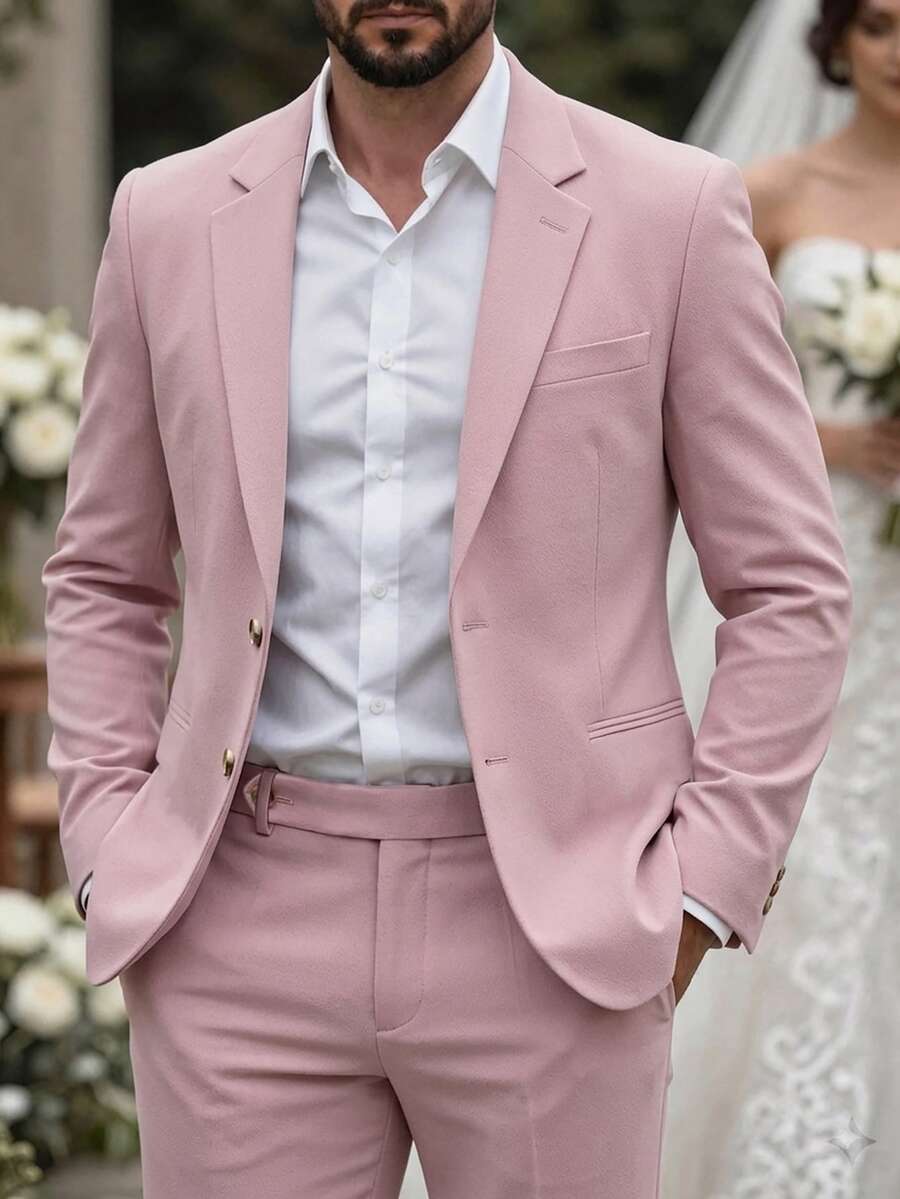 Muški set sako sa prugastim printom  i pantalona za odelo