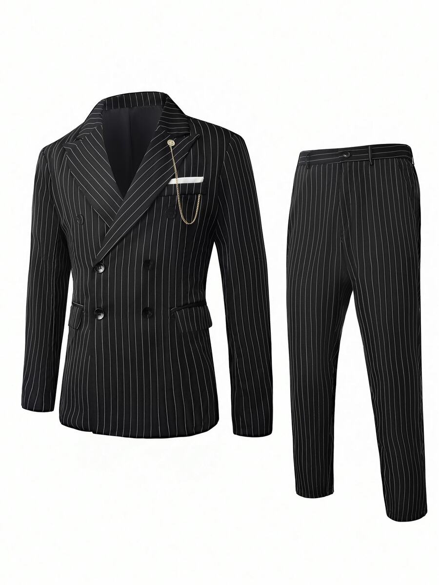 Muški poslovni set sa užim krojem, sako sa špicastim reverima i pantalone