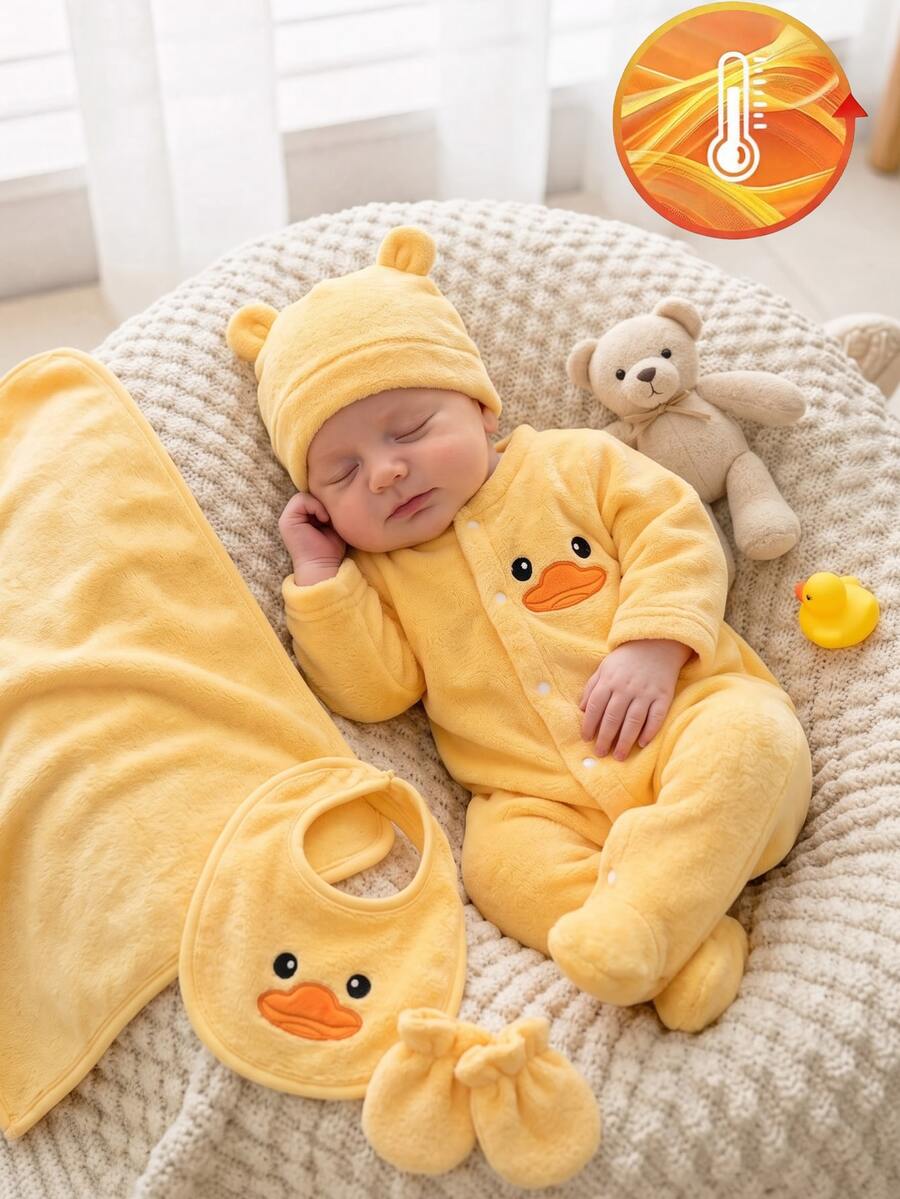 1-delni set bebi pidžama sa okruglim izrezom, dugim rukavima i dugim pantalonama