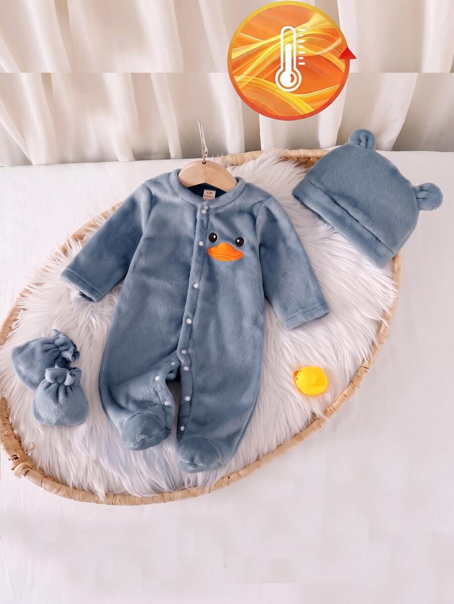 1-delni set bebi pidžama sa okruglim izrezom, dugim rukavima i dugim pantalonama